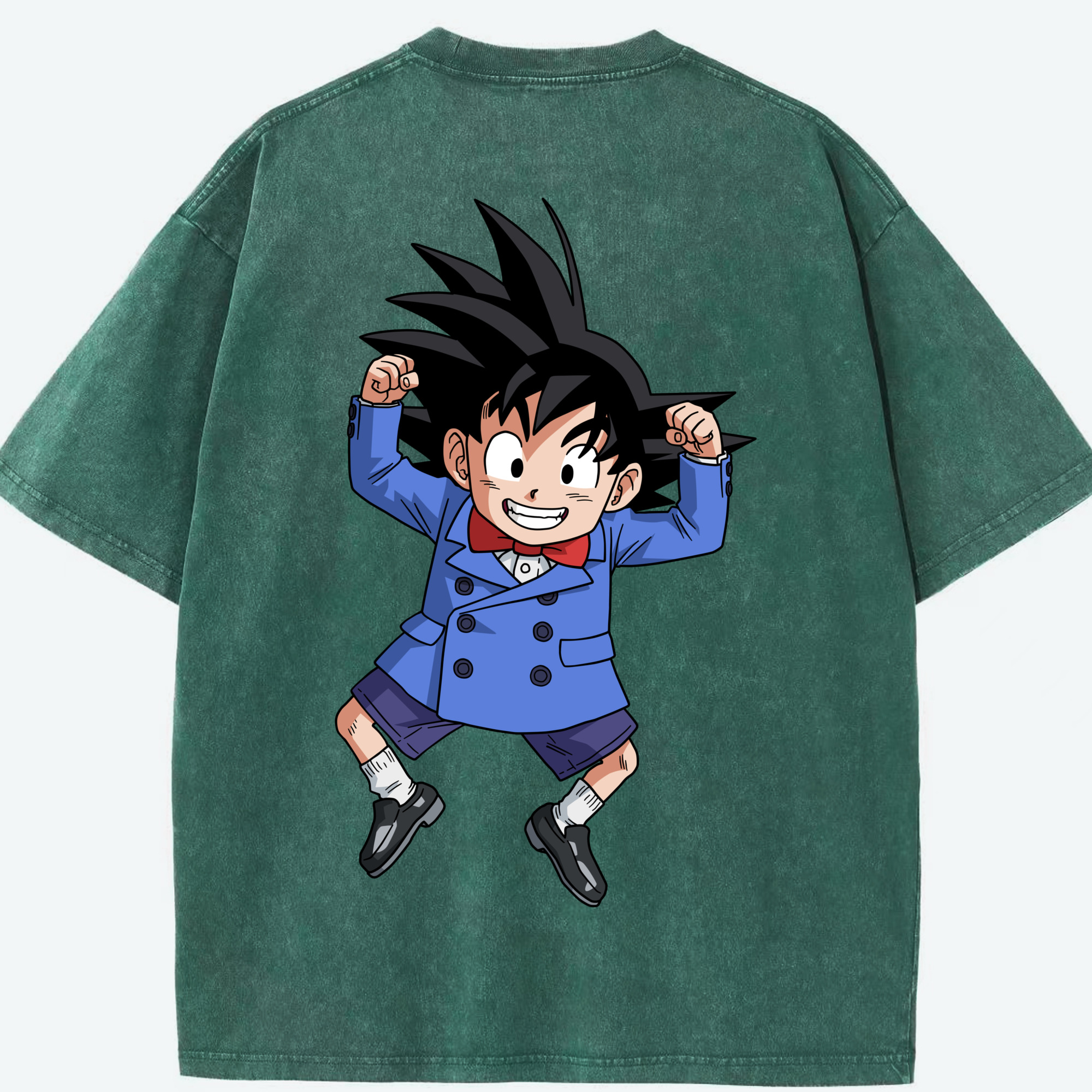 （画像用） ドラゴンボール 孫悟空（そん ごくう）Son Goku カカロット DRAGON BALL Kakarotto 綿100% ヴィンテージ風 半袖Tシャツ（背面プリント）